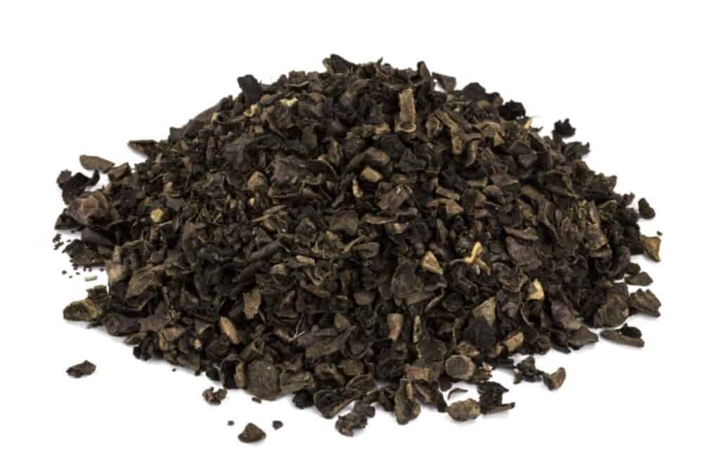 Small pile of black walnut hull